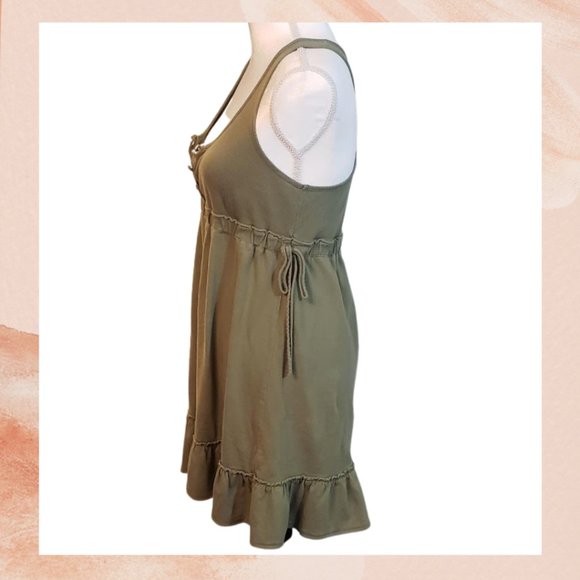 NWT Bundle Olive Ruffle Tunic Tank & Crop Top - Picture 6 of 6